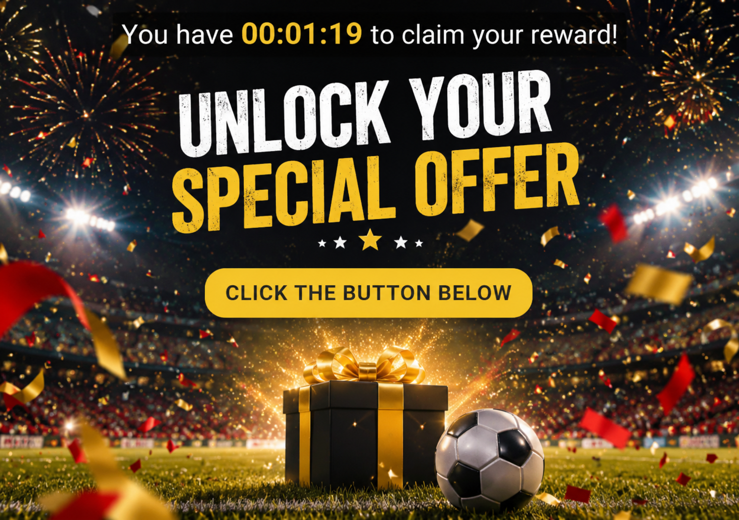 An example of a constructor landing page for sports theme in the entertainment vertical